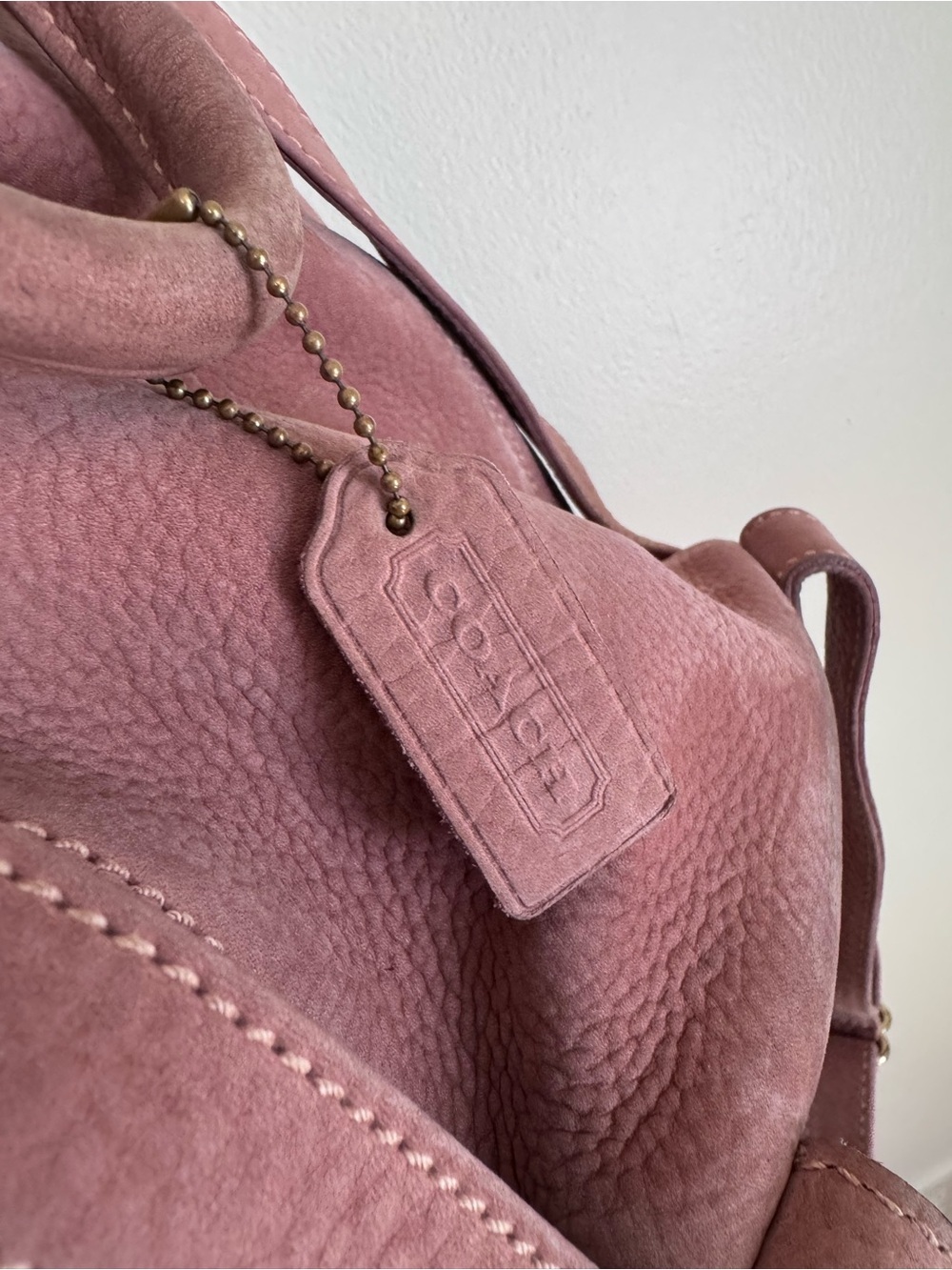 Vintage Coach Nubuc Sonoma Small Backpack (4938) in Rose Pink - Picture 13 of 16